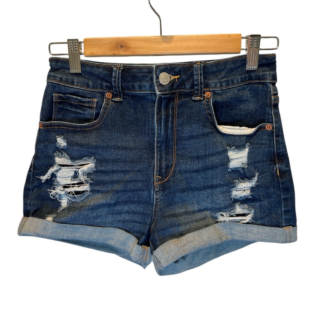 NEW 🔥 High Rise Distressed Women’s Shorts , Sz M . - Picture 3 of 6